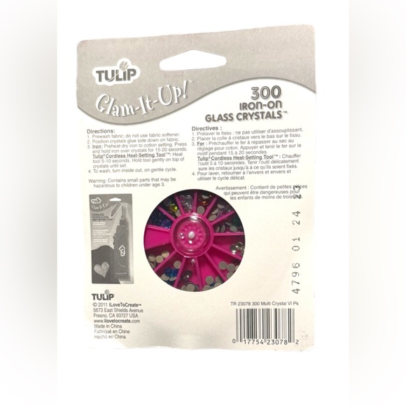 TULIP Glam-It-Up 300 Iron-On Glass Crystals - Picture 2 of 2
